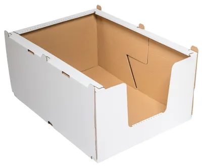 Produktbild von 8x Stapelbehälter Regalkarton aus Wellpappe 'S' 380x360x200mm stapelbar robust