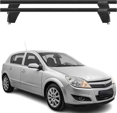 Produktbild von Menabo Dachträger Grundtäger für Opel Astra H 2004-2010 75kg Alu Schwarz 2 tlg