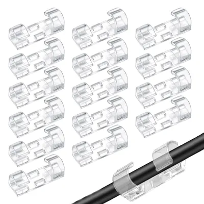 Productafbeelding van Kabelklemmen zelfklevend - Transparant - 120 stuks - Kabel tot 7 mm