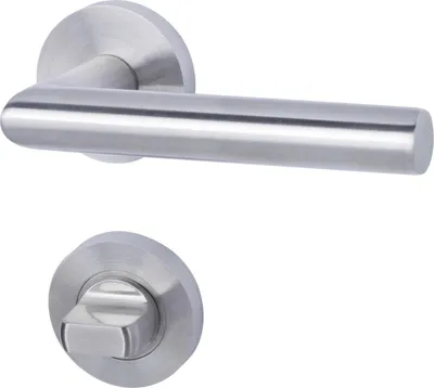 Produktbild von Rosettengarnitur für Bad-WC-Türen, inkl. WC-Riegel, Cliprosette Ø55mm
