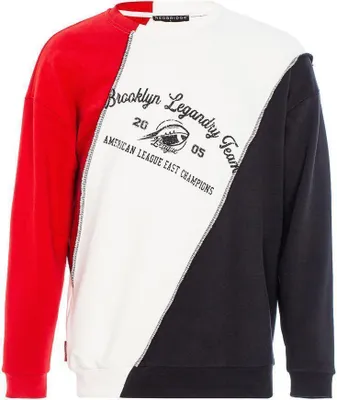 Produktbild von Red Bridge Herren Pullover Sweatshirt Brooklyn Team Schwarz-Ecru-Rot XXL