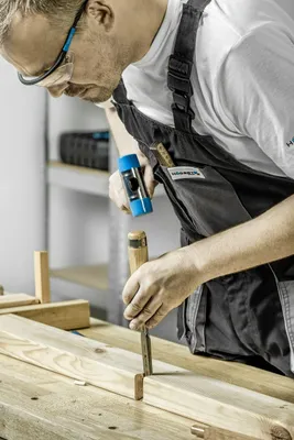 Image de Burin plat en bois Högert 10 mm avec manche en bois