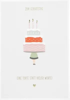 Produktbild von Besonders schoen Klappkarte -  ZUM GEBURTSTAG EINE TORTE STATT...