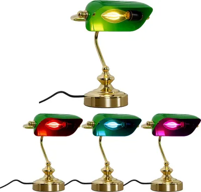 Produktbild von RGB LED Tischleuchte, Bankerlampe, App-Steuerung, H 24 cm