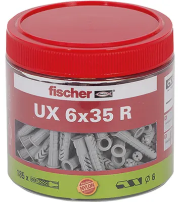 Produktbild von Universaldübel UX 6x35 R (grau, 185 Stück)