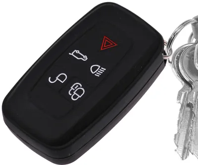 Immagine prodotto di Auto Key Cover Copertura protettiva in silicone nero compatibile con Land Rover Range Rover LR4 5 tasti KEYLESS SMARTKEY