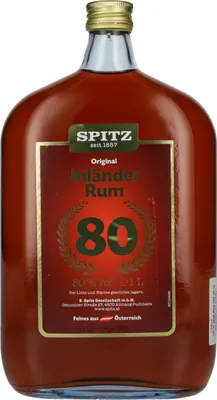 A large bottle of Spitz Inländer Rum.