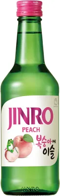 Produktbild von JINRO Soju, Flavoured Jinro Peach, Koreanisches alkoholisches Getränk mit Pfirsichgeschmack, 13% vol, 1 x 350ml