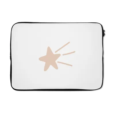 Produktbild von MuchoWow® Laptop Hülle 14 ZollFallender Stern - Pastell - Kinder - Rosa - Kinder Laptoptasche - Laptoptasche - Stoßsicher - Schutzhaube