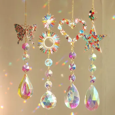Immagine prodotto di Set di 4 cristalli per finestre, ideali per decorare