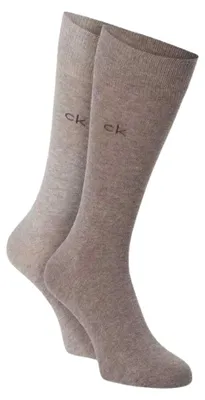 Image de Calvin Klein - Chaussettes pour homme NA689 (43 EU - 47 EU) (beige/marron)