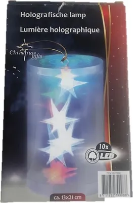 Produktbild von Holografische Lampe mit 10 LEDs, 13 x 21 cm