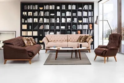 Produktbild von Braune Couch Sofa Wohnzimmer Couchen Polster Möbel Dreisitzer 221cm