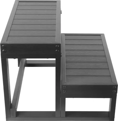 Produktbild von Whirlpool-Treppe - 2-stufige Stufenleiter - Edelstahl - Rutschfest - Für Badewanne und Spa - Einfache Montage - Innen/Außen