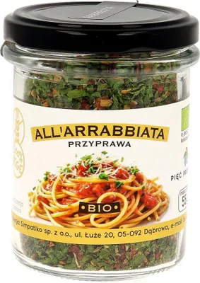 PRZYPRAWA ALL'ARRABBIATA BEZGLUTENOWA BIO 55 g - PIĘĆ PRZEMIAN