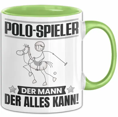 Produktbild von Polo-Spieler Tasse Geschenk für Polo-Spieler Der Mann Der Alles Kann Geschenkidee zum Geburtstag (Grün)