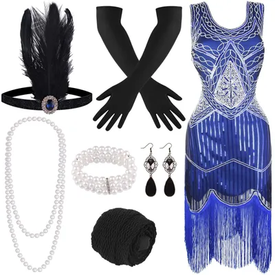 Produktbild von Jahre 20 Flapper Kleider für Damen mit Fransen und Pailletten