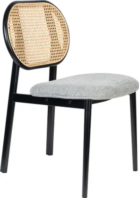 Produktbild von Zuiver Spike Esszimmerstuhl Naturel Rattan/ Grau