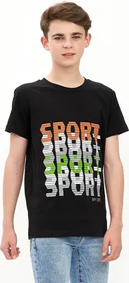 Produktbild von Jungen-T-Shirt Sport - Schwarz - 152