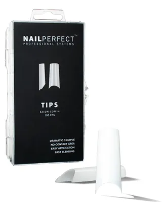 Imagen del producto de Nail Perfect - Uñas postizas tipo ataúd - 100 unidades