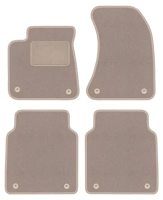 Produktbild von Velours-Fußmatten für Audi A8 D4 2010-2017 (Langversion) – 4-tlg, Beige, passgenau – Wielganizator LUX