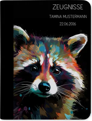 Produktbild von Zeugnismappe, Dokumentenmappe, Ordner A4, Fuchs dark mit Klarsichthüllen