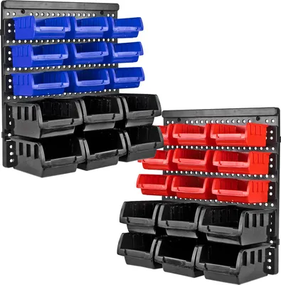 Dema Stapelboxen Wandregal 30 tlg Sichtlagerkästen Lagerkästen Lagersystem Lagerregal Schütte Werkstattregal günstig online kaufen 917259 40764 4031765407649 Stabilo-Fachmarkt.de Dema