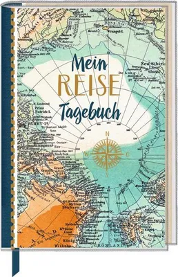 Produktbild von Eintragbuch mit Sammeltasche - Mein Reisetagebuch (Landkarte)