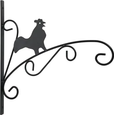 Produktbild von Blumentopfhalter, dekorativer Dreifachhänger mit Hahn, Stahl, schwarz