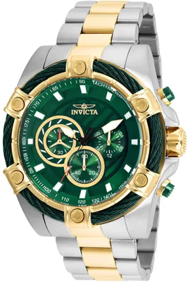 Produktbild von Invicta Bolt 25519 Herrenuhr - Quarzwerk - Edelstahl mit grünem Zifferblatt - 52 mm