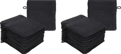 Produktbild von Betz 20 Stück Waschhandschuhe 16x21 cm PREMIUM 100% Baumwolle  Farbe: graphit