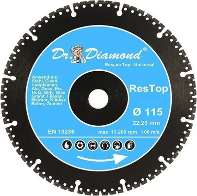 Produktbild von Diamanttrennscheibe Universal Rescue Top Ø 350 mm / 25,4 mm