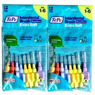 Produktbild von 2x TePe Original Mixed Pack 0,45mm - 1,1mm X Soft / 2x8 Stück