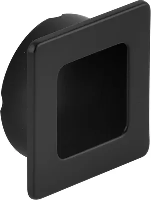 Obrázok produktu pre Kľučka Estamp Annea šírka 39 mm - štvorcová kľučka - ideálna pre posuvné dvere - zapustená kľučka - tlakovo liaty zinok čierny matný