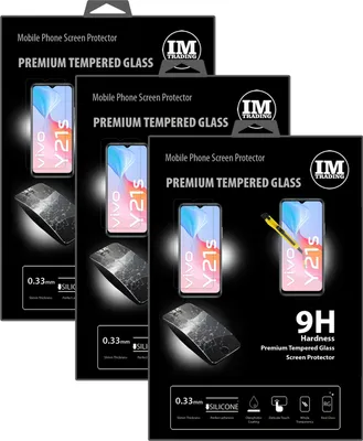 Produktbild von 3X Schutzglas 9H kompatibel mit Vivo Y21s Displayschutzfolie Schutzfolie Passgenau Glas