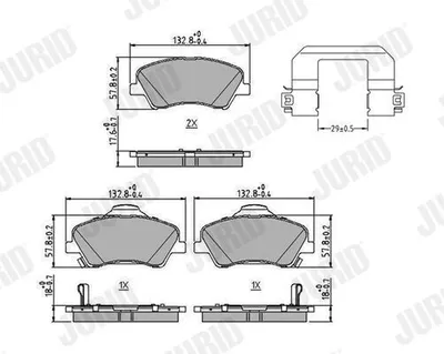 Produktbild von JURID Bremsbeläge Satz Vorne für HYUNDAI i20 III (BC3, BI3) 573815J