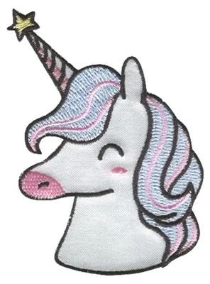 Produktbild von Einhorn Kopf - Aufnäher, Bügelbild, Aufbügler, Applikationen, Patches, Flicken, Zum Aufbügeln, Größe: 5,5 x 7,4 cm