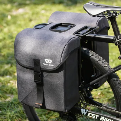 Produktbild von Doppel Gepäckträgertasche, Fahrradtasche Gepäckträger 35 l Stauraum, wasserresistente Fahrrad Tasche, Gepäcktasche leichte Handhabung für ebike MTB