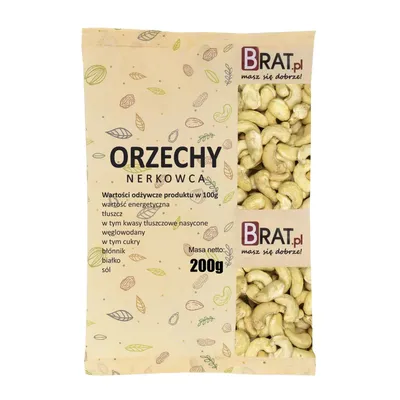 Zdjęcie produktu dla Orzechy nerkowca 200g Brat.pl