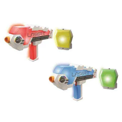 Immagine prodotto di Bizak Laser X Revolution Double Blaster - pistola laser a lunga gittata, con ricarica rapida e gilet, regalo per bambini e bambine dai 6 anni in su (62948046)