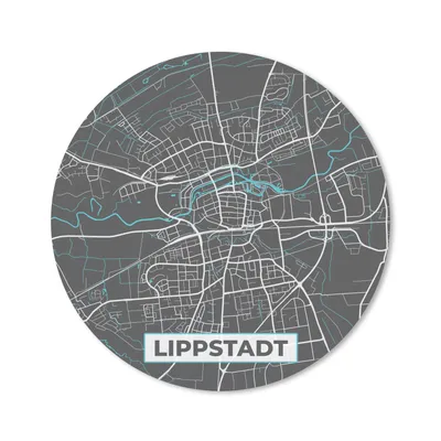 Produktbild von MuchoWow® Mauspad Mousepad Deutschland - Blau - Lippstadt - Stadtplan - Karte 50x50 cm - Mousepads - Maus Mat - Pad - Mausunterlage - Vinyl