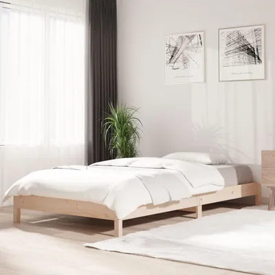 Produktbild von The Living Store Stapelbett 90x190 cm Massivholz Kiefer