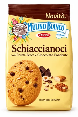 Productafbeelding van Mulino Bianco Schiaccianoci 300 g – Italiaans gebak met noten en pure chocolade