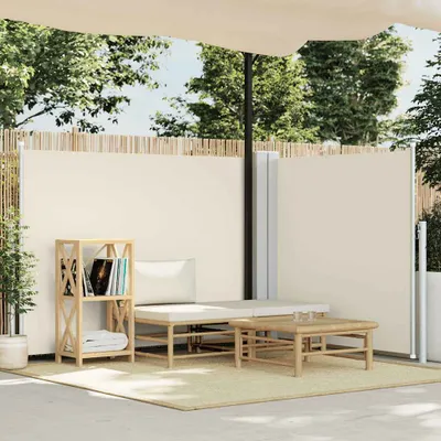 Obrázek produktu pro vidaXL Výsuvná boční markýza krémová 140 x 600 cm