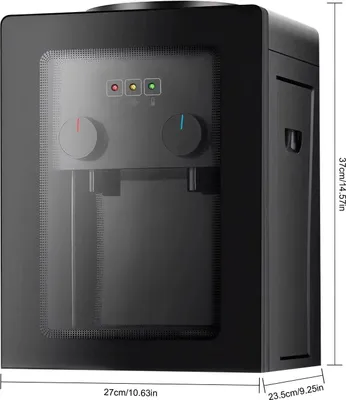 Obrázok produktu pre Elektrický dávkovač vody – stolný prístroj – nerezová oceľ – rýchle zahriatie 10 minút, chladenie 60 minút – výkon 550 W/75 W – napätie 220 V 50 Hz – čierna farba