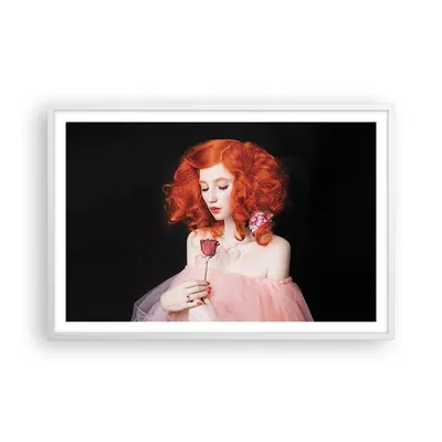 Produktbild von Gerahmtes Poster - Weißer Rahmen - Erz Frau Rose - 91,5x61 cm - Wand Bild - Wanddeko - Wandbilder - Kunstposter - Wandposter - Bilderrahmen - Bilder - Kunstdruck - Wanddekoration - P2WAA91x61-4369
