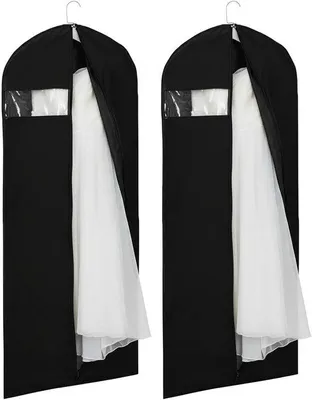 Image de Housse de protection pour vêtements - doublure respirante - longueur 165 cm - noir