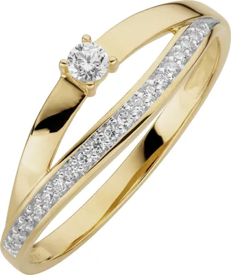 Produktbild von Orolino Ring 333/- Gold gelb 058 (18,5) Zirkonia weiß 067370146