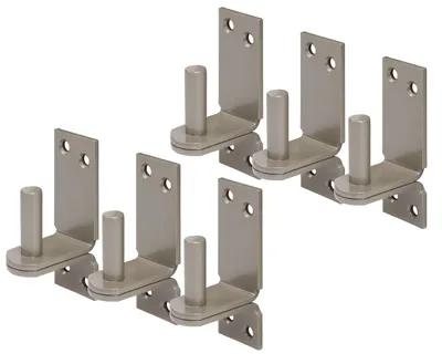 Produktbild von Alberts 821258 DURAVIS® Kloben auf Platte, DII-Haken, perlbeige duplexbeschichtet RAL 1035, Dornmaß Ø13 mm, Platte 100 x 35 mm, 6er Set