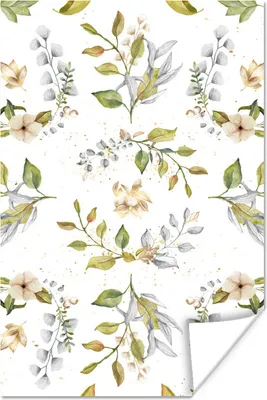 Produktbild von MuchoWow® Poster Blume - Aquarell - Pflanze 60x90 cm - Wanddekoration